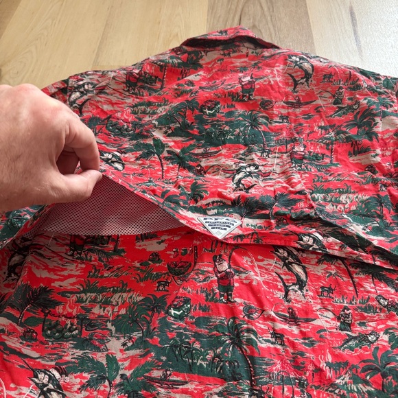 Columbia PFG Fishing Shirt Santa Vented Fishing Shirt Medium - Picture 10 of 11